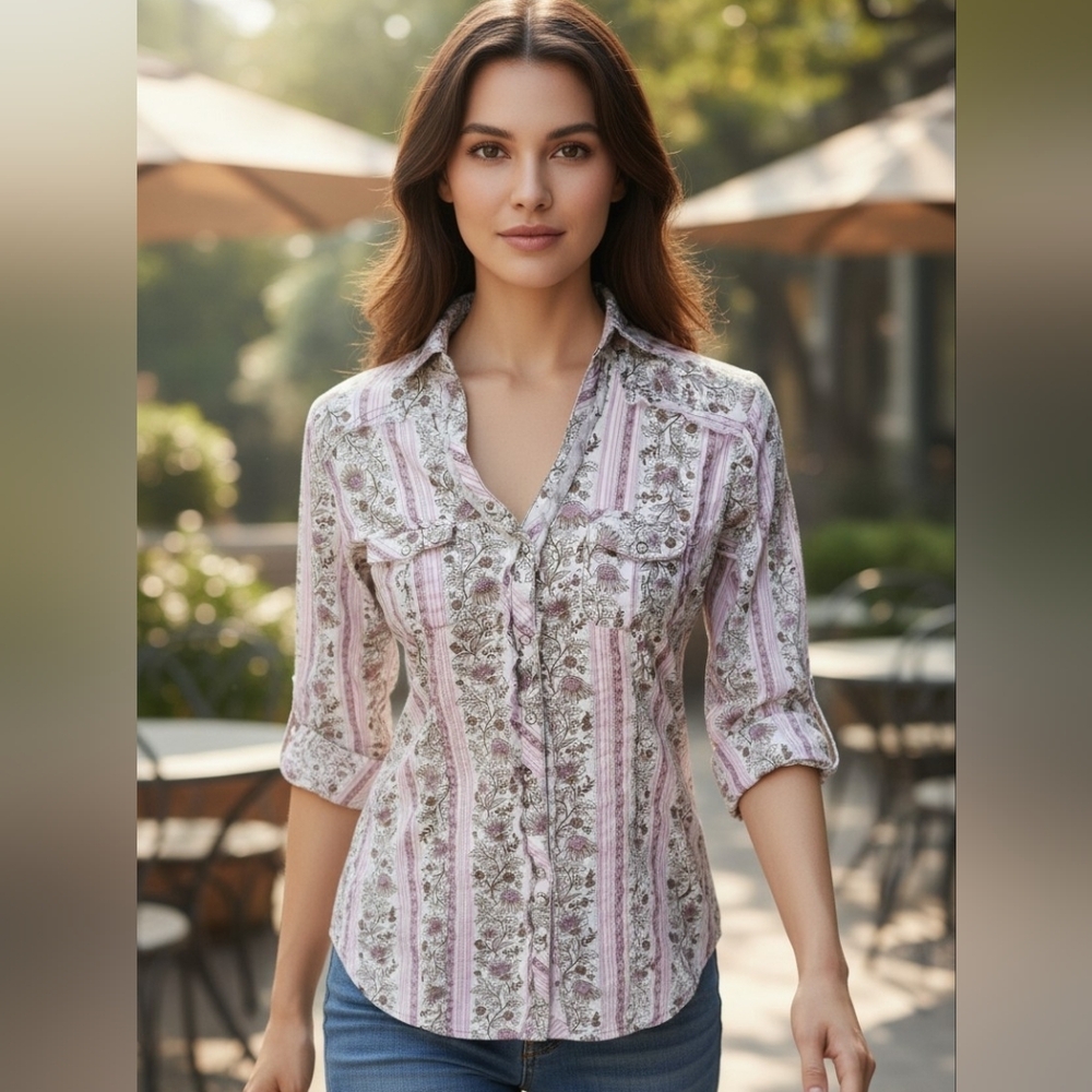 Vintage FANG Floral Button-Down Shirt